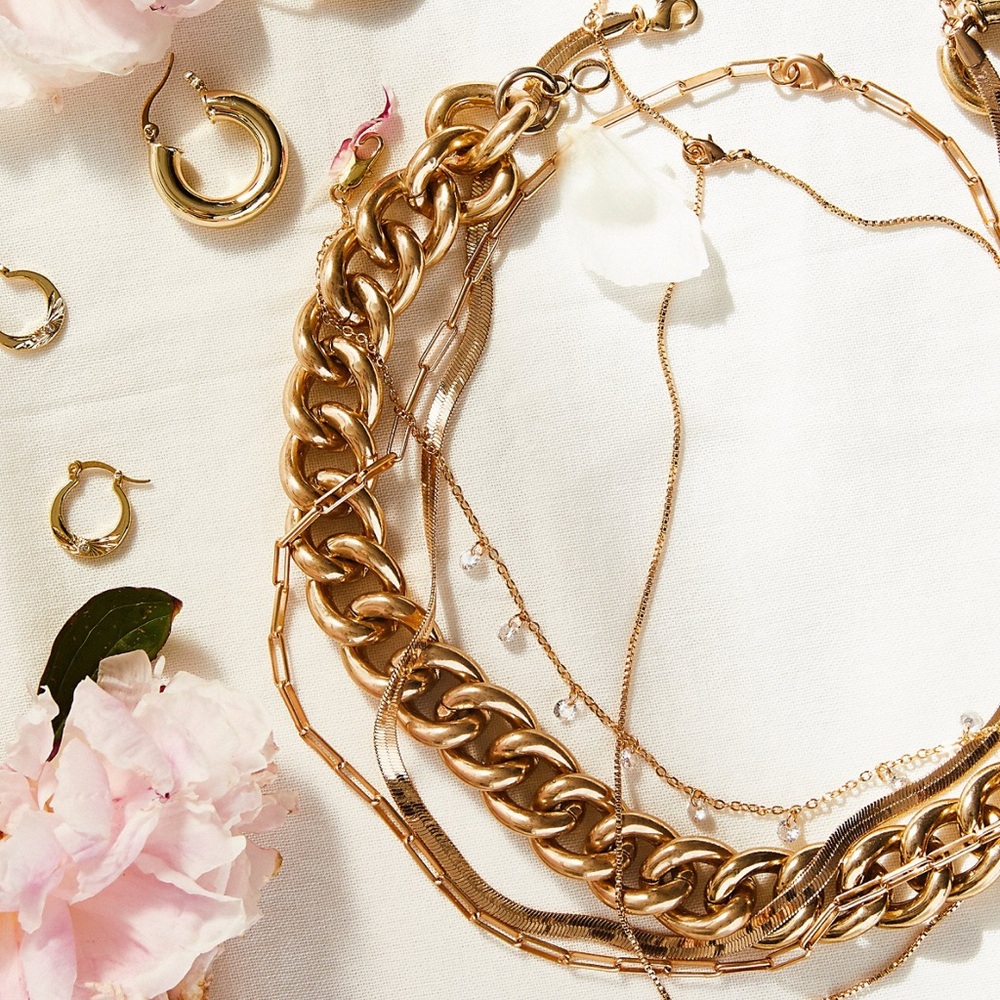 Free People Chunky Two-Tone Chain Necklace